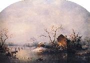 unknow artist Winter Scene oil painting reproduction